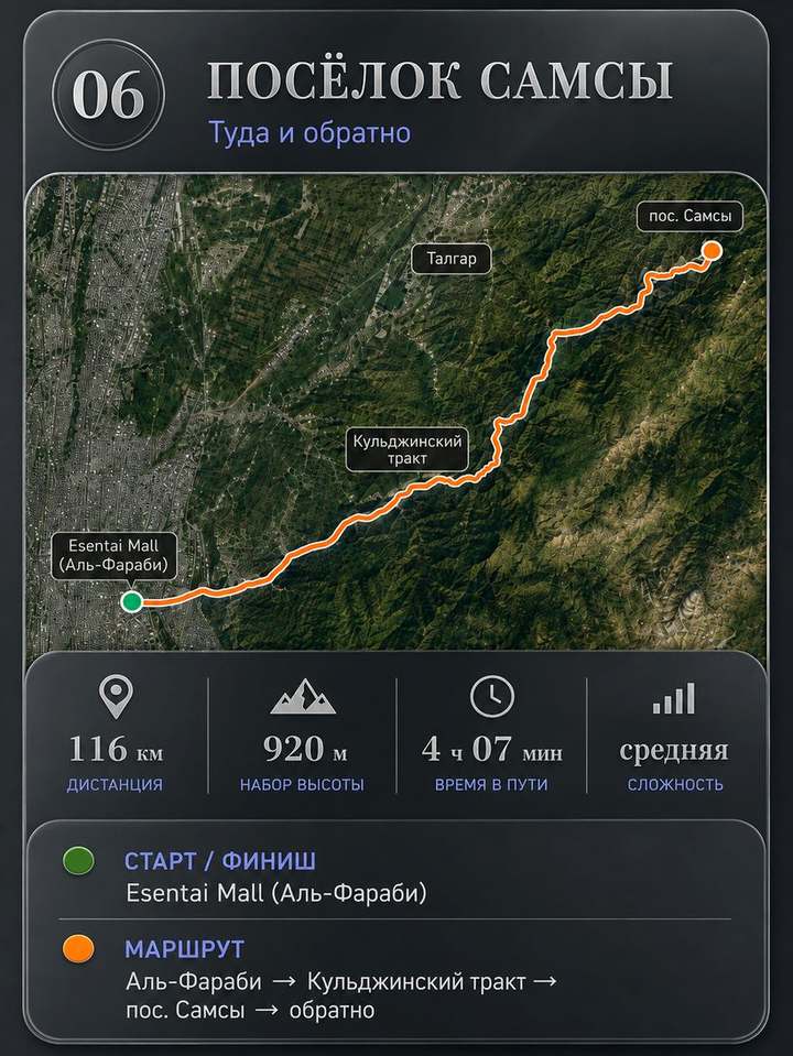 Маршрут Посёлок Самсы